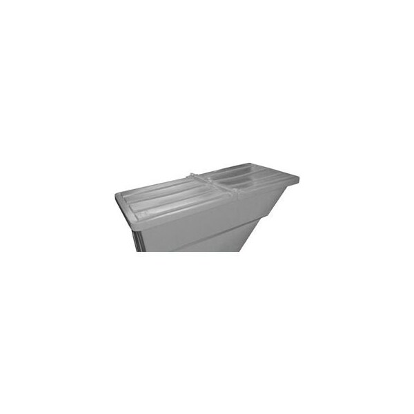 Bayhead Products Hinged Lid for 1-1/10 Cu. Yd., Plastic Self-Dumping Hopper, Gray 1.1 LID GRAY - main